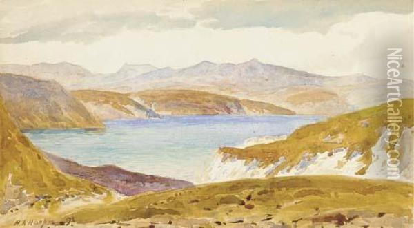 Sea Of Tiberias, From Gadara (illustrated); And View Of Sinai, Egypt Oil Painting - Henry Andrew Harper