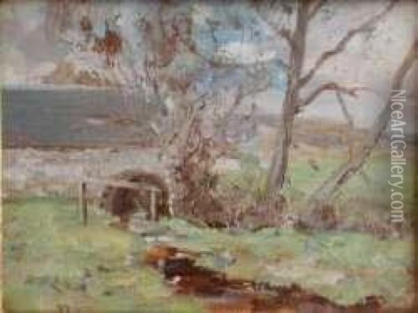 The Mill Stream Oil Painting - Harry Mcgregor
