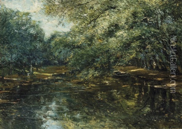 Ete Au Parc De Laeken Oil Painting - Franz Courtens