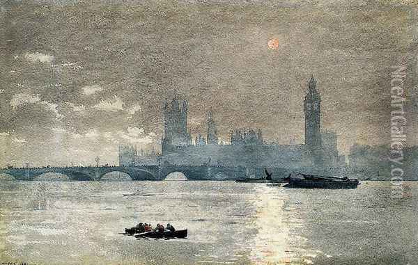 The Houses of Parliament Oil Painting - Winslow Homer