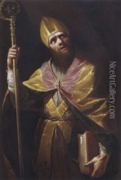 Sant'ambrogio Oil Painting - Francesco del Cairo