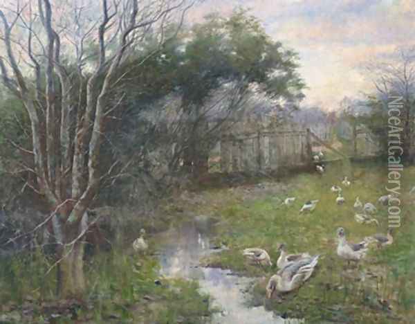 A Winter Evening 1897 Oil Painting - Frederick McCubbin