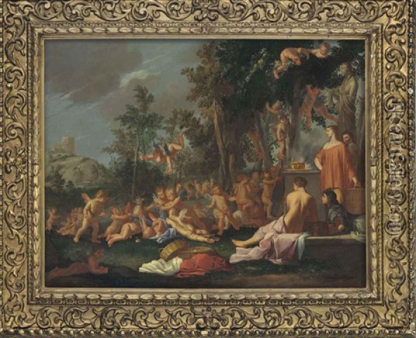 The Worship Of Venus Oil Painting - Giulio Carpioni