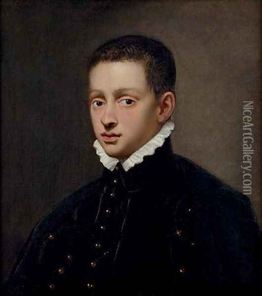 Portrait of a boy Oil Painting - Jacopo Tintoretto (Robusti)