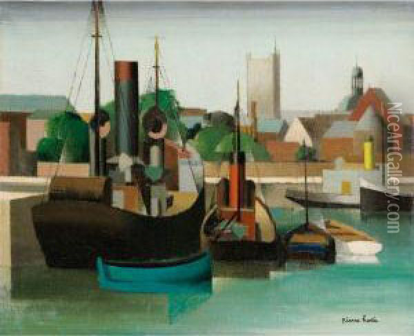 Port De Dieppe Oil Painting - Pierre Hode
