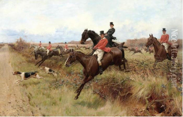 A Day In Leicestershire Oil Painting - Thomas Blinks