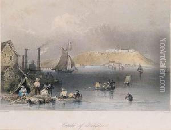 Citadel Of Kingston Oil Painting - William Henry Bartlett
