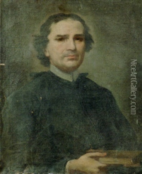 Ritratto Del Canonico Giovan Francesco Cecconi Con Un Breviario In Mane Oil Painting - Corrado Giaquinto