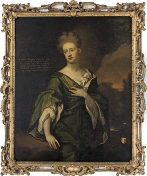 Portrait Of Charlotte Clayton Oil Painting - Sir Godfrey Kneller