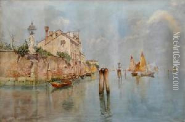 View Of Venice Oil Painting - Carlo Menegazzi
