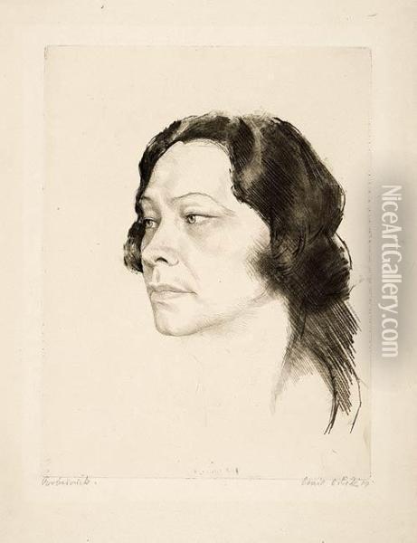 Die Schauspielerinhelene Thimig Oil Painting - Emil Orlik