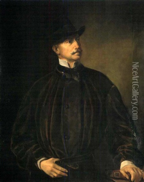Portrait D'alexandre-edmond De Talleyrand-perigord, Duc De Dino Oil Painting - Otto Kreyher