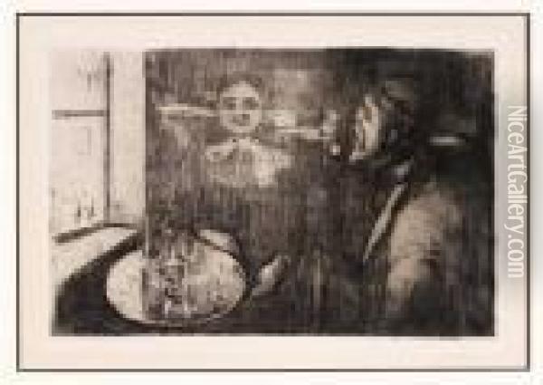 Tete-a-tete Oil Painting - Edvard Munch