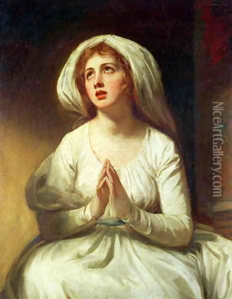 Lady Hamilton Praying Oil Painting - Horst Hacker
