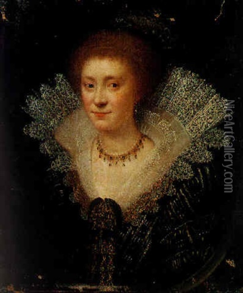 Portrait Of A Lady Oil Painting - Michiel Janszoon van Mierevelt