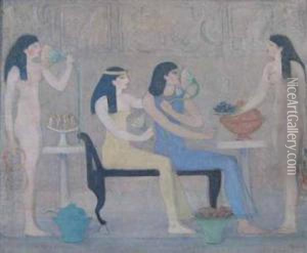 Egyptian Scene Oil Painting - Everett Lloyd Bryant