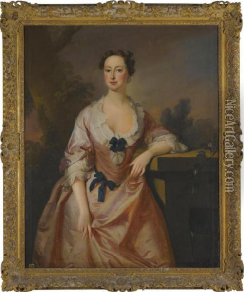 Portrait Of Lady Elizabeth Finch Oil Painting - Thomas Hudson