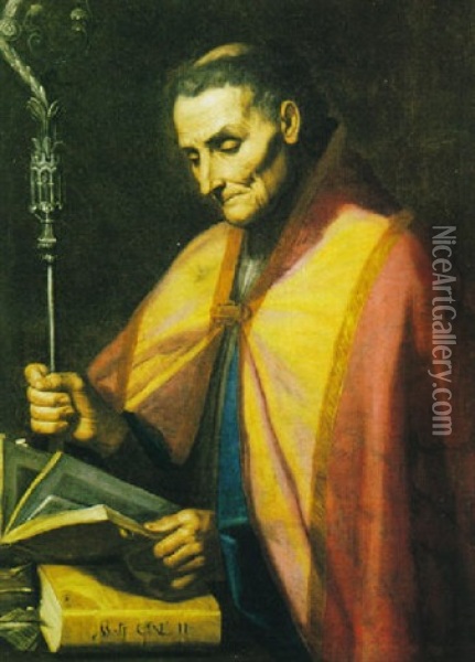 Santo Vescovo Oil Painting - Louis (Ludovico) Finson