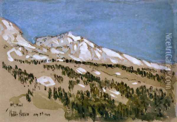 Mt. Hood (Oregon) Oil Painting - Frederick Childe Hassam