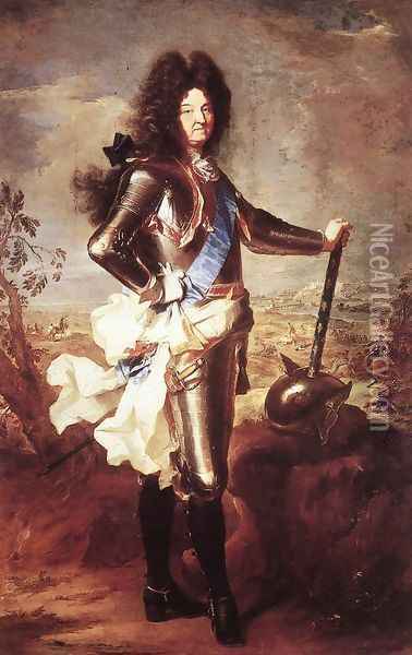 Portrait of Louis XIV 1694 Oil Painting - Hyacinthe Rigaud