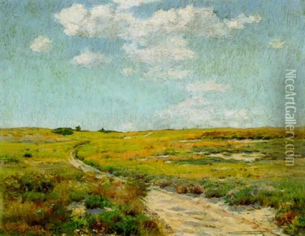 A Sunny Afternoon, Shinnecock Hills Oil Painting - William Merritt Chase