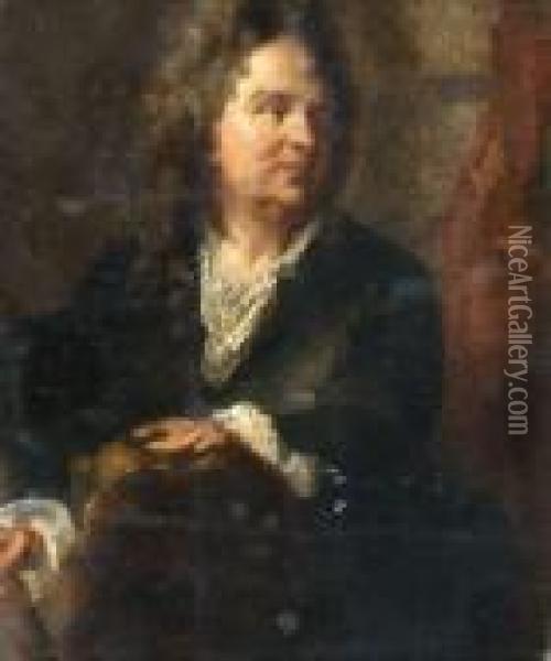 Portrait Du Sculpteur Martin Van Den Bogaert, Dit Desjardins(1637 - 1694) Oil Painting - Hyacinthe Rigaud