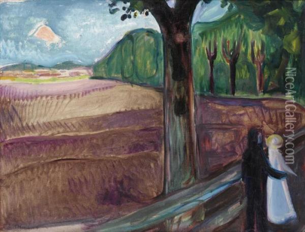 Sommernatt (summer Night) Oil Painting - Edvard Munch