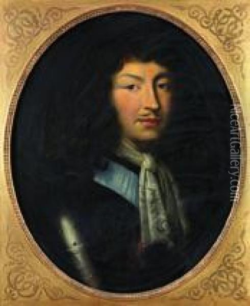 Portrait De Philippe De France, Duc D'orleans, Dit Monsieur Oil Painting - Pierre Le Romain I Mignard
