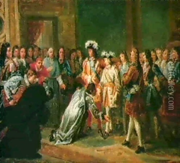 Philippe De France, Duc D'anjou, Proclame                   Roi D'espagne Oil Painting - Francois Pascal Simon Gerard