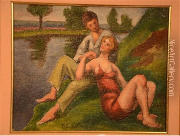 Couple Oil Painting - Paul-Emile Colin