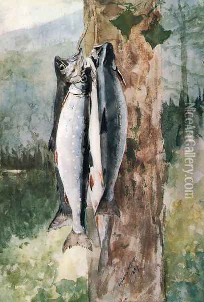 Adirondack Catch Oil Painting - Winslow Homer