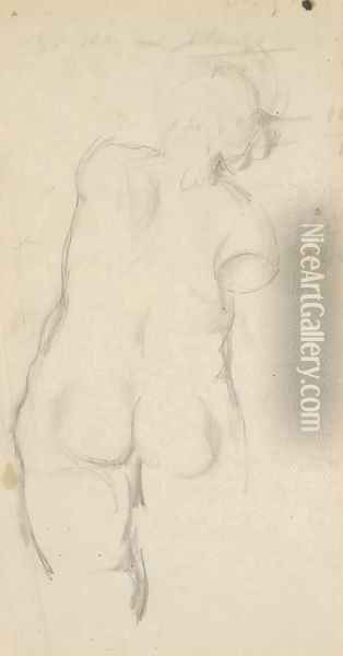 D'apres L'Amour attribue à Puget Oil Painting - Paul Cezanne