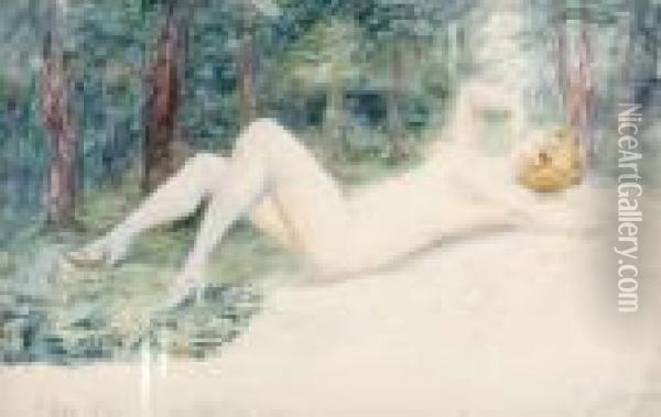 Desnudo Femenino. Oil Painting - Pere Ysern Y Alie