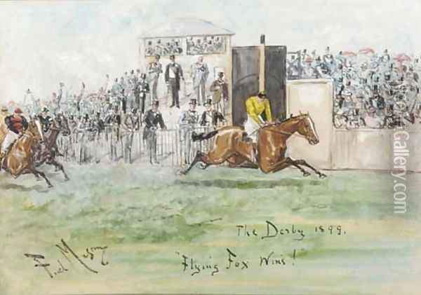 The Derby, 1899, Flying Fox wins Oil Painting - George Finch Mason