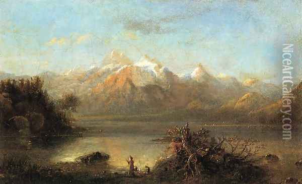 Indian Encampment Oil Painting - Alfred Jacob Miller