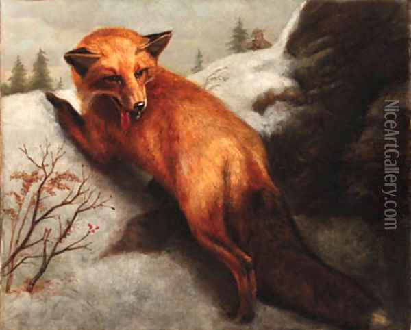The Red Fox Oil Painting - Abbott Handerson Thayer
