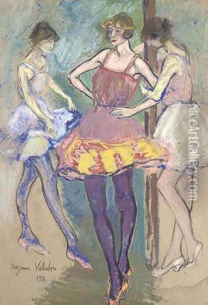 Trois danseuses Oil Painting - Suzanne Valadon