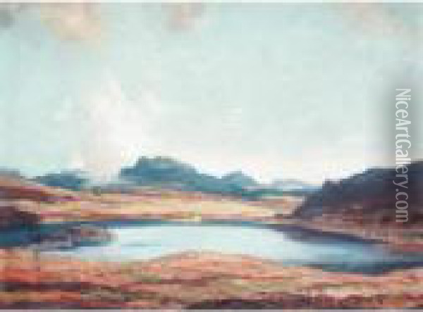 View Of Tarff Oil Painting - David Young Cameron