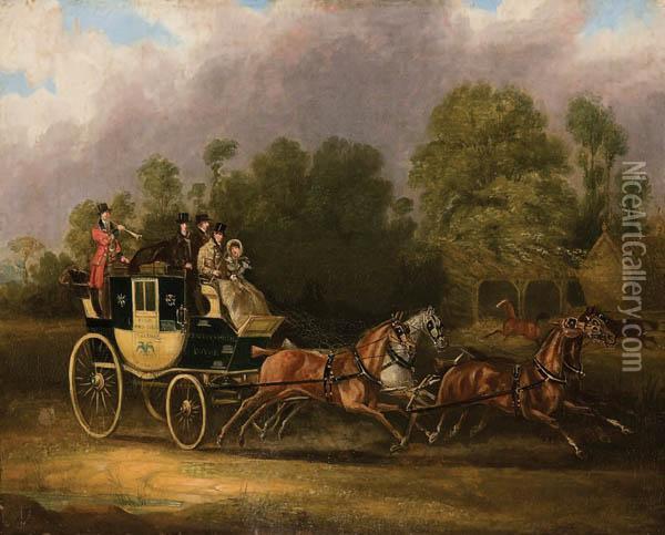 The Dover And Canterbury Coach Oil Painting - James Pollard