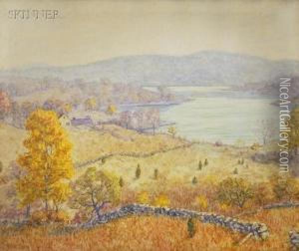 View From The Hilltop Oil Painting - Elliot Bouton Torrey