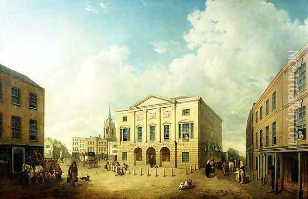 The Shire Hall, Chelmsford, 1794 Oil Painting - Philip Reinagle