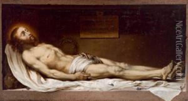 Seguace Il Cristo Morto Oil Painting - Fra Semplice Da Verona