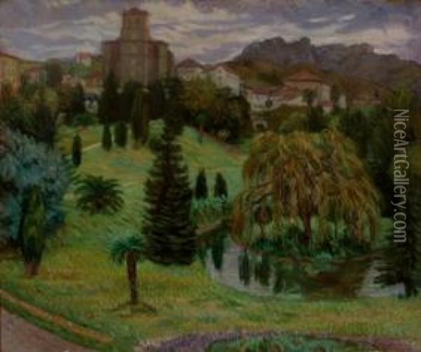 Vista De Oyarzun Oil Painting - Juan De Echevarria Y Zuricalday