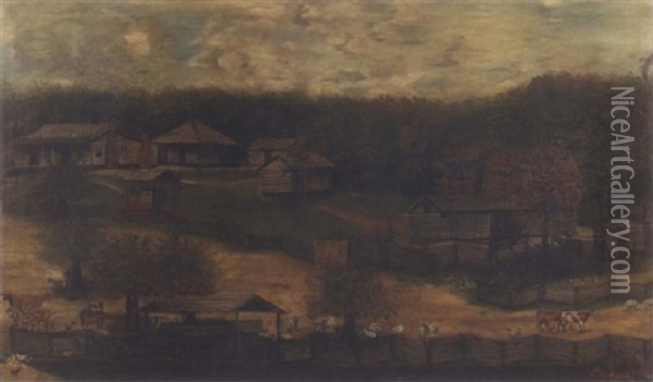 Oak Lawn Plantation, Home Of Jane And Lt. Eli James P. Ayres Oil Painting - Lily Ayres