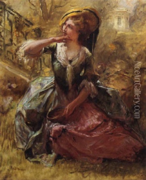 Jeune Femme Dans Un Parc Oil Painting - Henri Emilien Rousseau