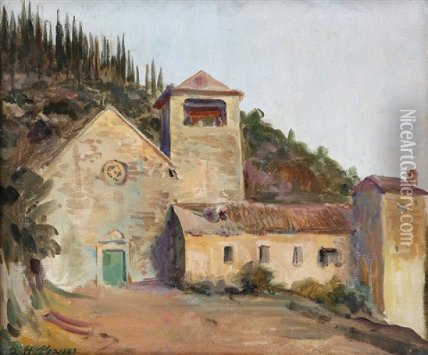 Opusteny Klaster San Giacomo U Dubrovnika Oil Painting - Arnost Hofbauer