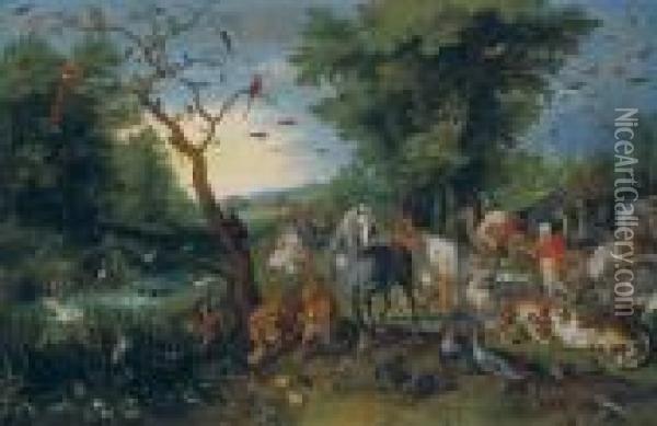 The Entry Of The Animals Into Noah's Ark Oil Painting - Jan Brueghel the Younger