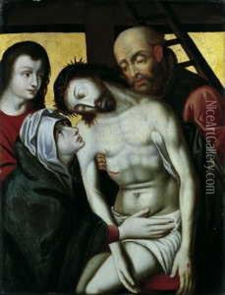 Die Kreuzabnahme. Oil Painting - Rogier van der Weyden