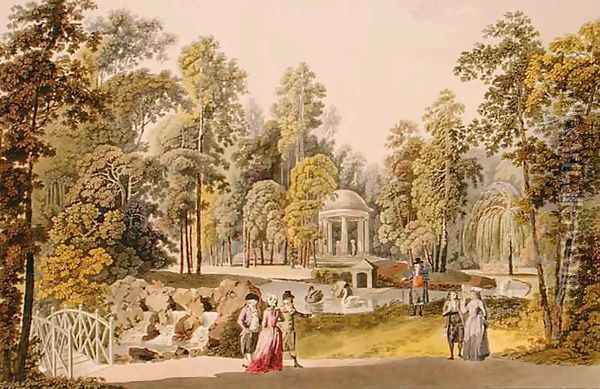View of the Temple of Diana at Erlaw Oil Painting - Laurenz Janscha