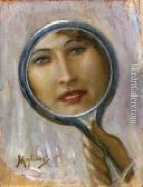 Lo Specchio Oil Painting - Vincenzo Migliaro